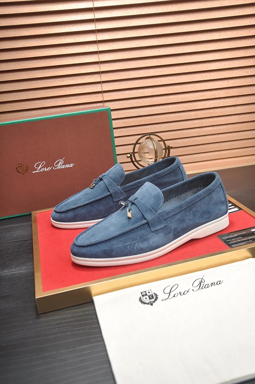 Men's shoes 💰400💶[𝐥𝐨𝐫𝐨 𝐏𝐢𝐚𝐧𝐚] [Couple model] High-end quality, affordable price, LP classic loafers, Italian treasure brand, the only brand that can match Hermès! Only after wearing it do we know that we can’t live up to our feet. Women’s code: 35-40 (customized sizes 34, 41, 42 are non-returnable) Men’s code: 38-44 (customized 45, 46, 47, 48 are non-refundable) Fabric: Customized imported cashmere Lining: Customized imported fetal cowhide Foot: Imported benzene-dyed calfskin Outsole: Exclusive original glass rubber outsole